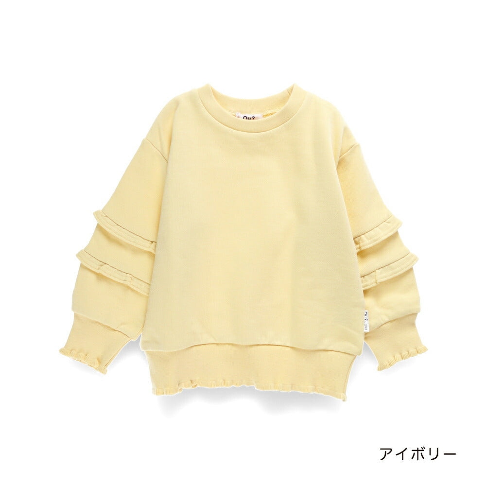 日本童裝 Branshes x Ou? by EDWIN 荷葉邊袖衛衣 90-150m 女童款 冬季 TOPS