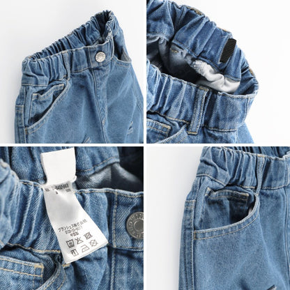 日本童裝 Branshes x Ou? by EDWIN 蝴蝶結絲帶牛仔褲 90-150m 女童款 冬季 PANTS