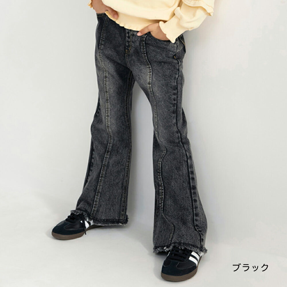 日本童裝 Branshes x Ou? by EDWIN 喇叭牛仔褲 90-150m 女童款 冬季 PANTS