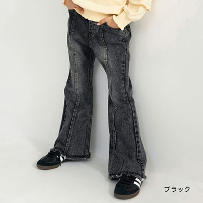日本童裝 Branshes x Ou? by EDWIN 喇叭牛仔褲 90-150m 女童款 冬季 PANTS