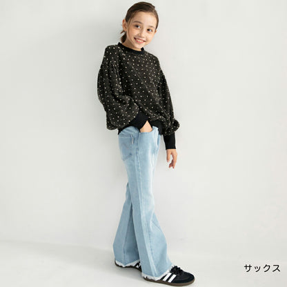 日本童裝 Branshes x Ou? by EDWIN 喇叭牛仔褲 90-150m 女童款 冬季 PANTS
