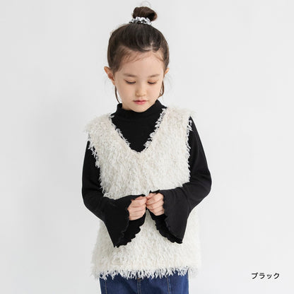 日本童裝 Branshes 毛絨背心上衣套裝 90-150m 女童款 冬季 TOPS