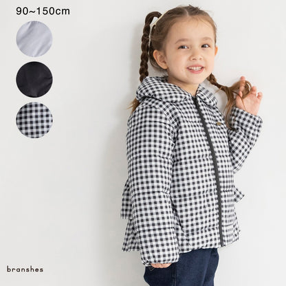 日本童裝 Branshes 荷葉邊夾棉外套 90-150m 女童款 冬季 (適合寒冷天氣、溫度低天氣）OUTERWEAR