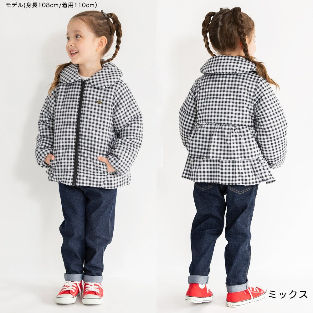 日本童裝 Branshes 荷葉邊夾棉外套 90-150m 女童款 冬季 (適合寒冷天氣、溫度低天氣）OUTERWEAR