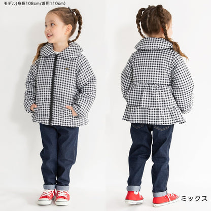 日本童裝 Branshes 荷葉邊夾棉外套 90-150m 女童款 冬季 (適合寒冷天氣、溫度低天氣）OUTERWEAR