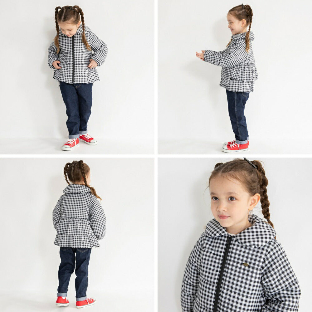 日本童裝 Branshes 荷葉邊夾棉外套 90-150m 女童款 冬季 (適合寒冷天氣、溫度低天氣）OUTERWEAR