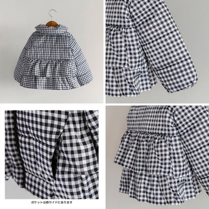 日本童裝 Branshes 荷葉邊夾棉外套 90-150m 女童款 冬季 (適合寒冷天氣、溫度低天氣）OUTERWEAR