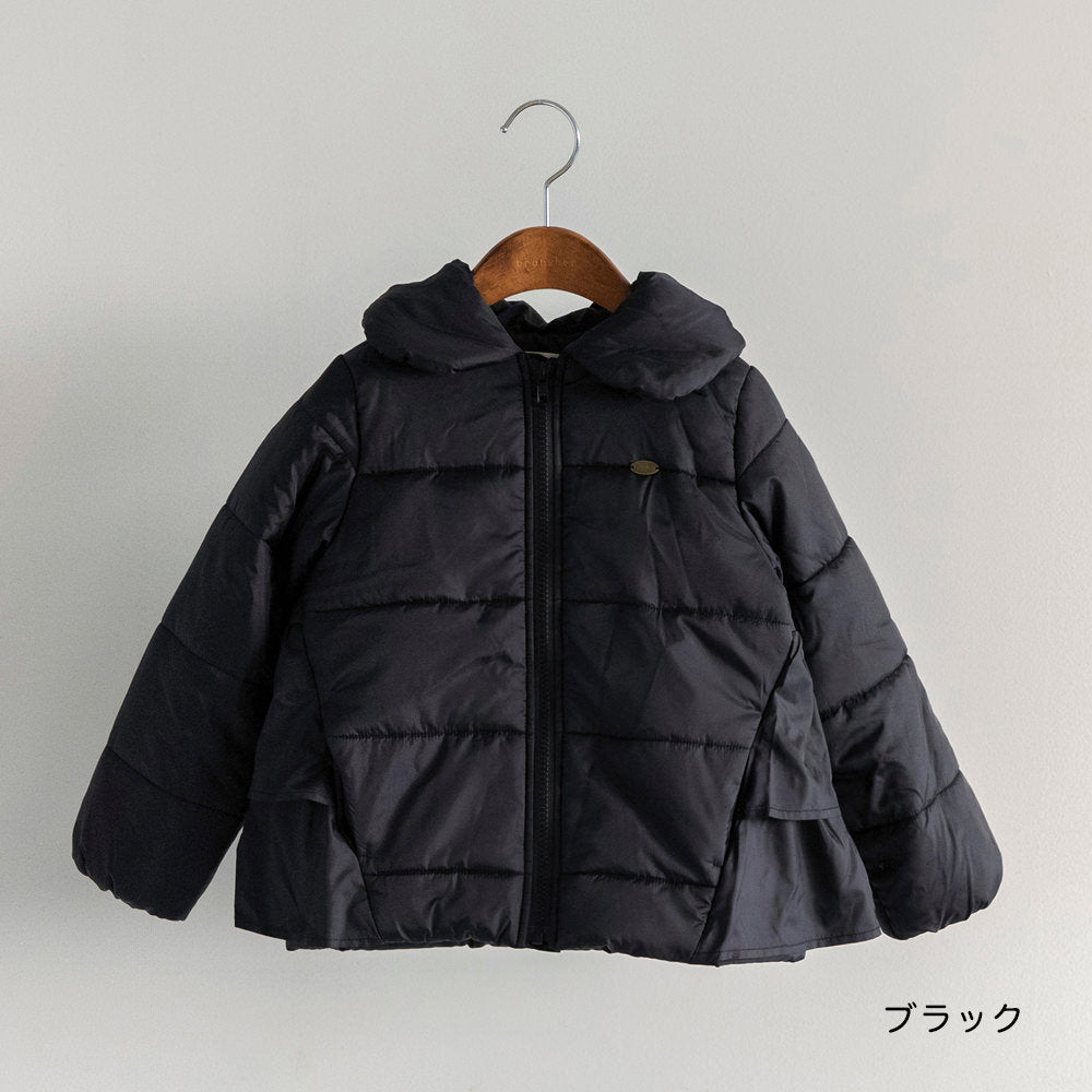 日本童裝 Branshes 荷葉邊夾棉外套 90-150m 女童款 冬季 (適合寒冷天氣、溫度低天氣）OUTERWEAR