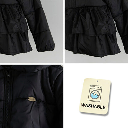 日本童裝 Branshes 荷葉邊夾棉外套 90-150m 女童款 冬季 (適合寒冷天氣、溫度低天氣）OUTERWEAR