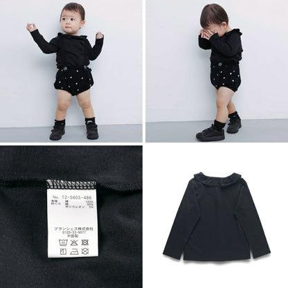 日本童裝 Branshes 【b.+A】金子綾 花邊領上衣 90-150m 女童款 冬季 TOPS