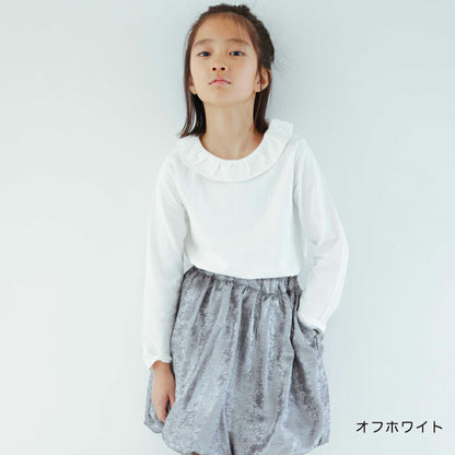 日本童裝 Branshes 【b.+A】金子綾 花邊領上衣 90-150m 女童款 冬季 TOPS