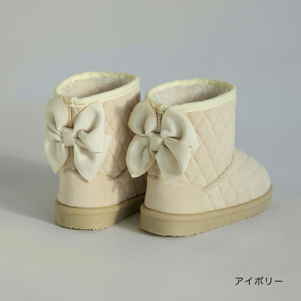 日本直送 Branshes 絎縫緞帶靴毛毛雪地鞋 15-19cm 鞋系列 其他品牌