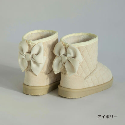 日本直送 Branshes 絎縫緞帶靴毛毛雪地鞋 15-19cm 鞋系列 其他品牌