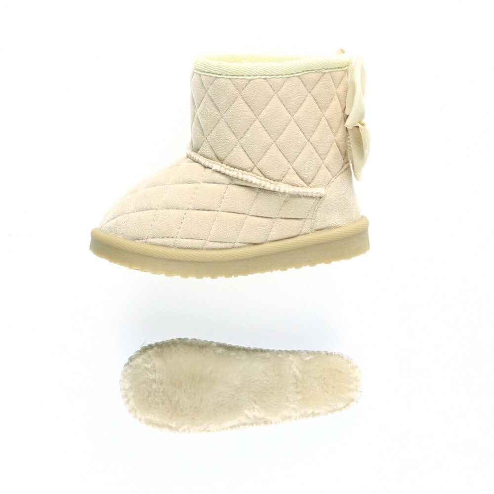 日本直送 Branshes 絎縫緞帶靴毛毛雪地鞋 15-19cm 鞋系列 其他品牌