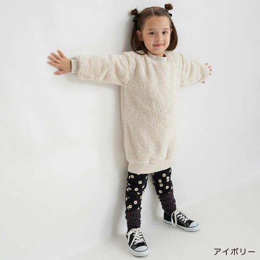 日本童裝 Branshes 毛毛衛衣裙 100-150cm 女童款 冬季 DRESSES