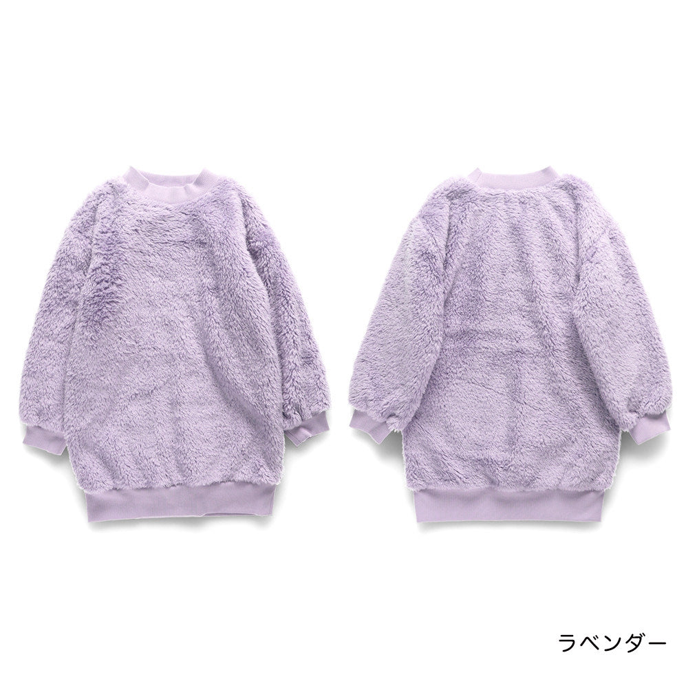 日本童裝 Branshes 毛毛衛衣裙 100-150cm 女童款 冬季 DRESSES