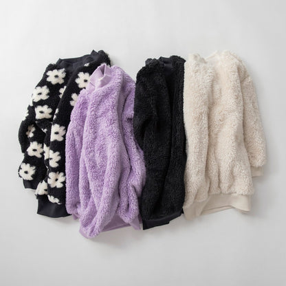 日本童裝 Branshes 毛毛衛衣裙 100-150cm 女童款 冬季 DRESSES