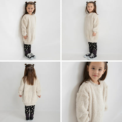 日本童裝 Branshes 毛毛衛衣裙 100-150cm 女童款 冬季 DRESSES