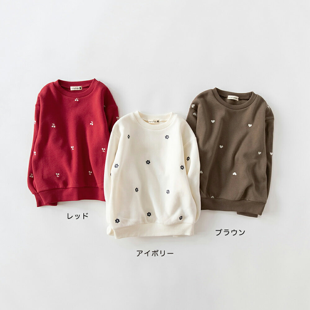 日本童裝 Branshes 抓毛衛衣  80-150cm 女童款 冬季 TOPS 聖誕紅/新年紅