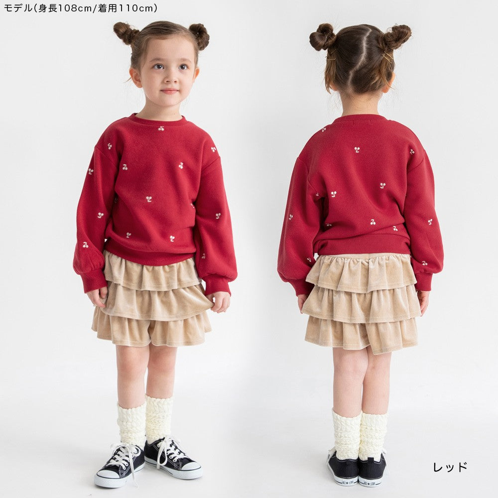 日本童裝 Branshes 抓毛衛衣  80-150cm 女童款 冬季 TOPS 聖誕紅/新年紅