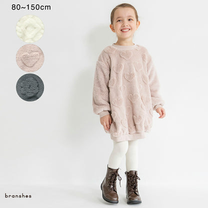 日本童裝 Branshes 毛毛連身裙 80-150cm 女童款 冬季 DRESSES