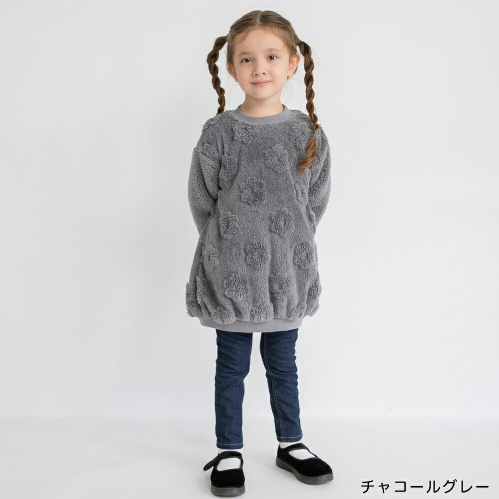 日本童裝 Branshes 毛毛連身裙 80-150cm 女童款 冬季 DRESSES