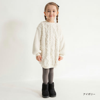 日本童裝 Branshes 毛毛連身裙 80-150cm 女童款 冬季 DRESSES