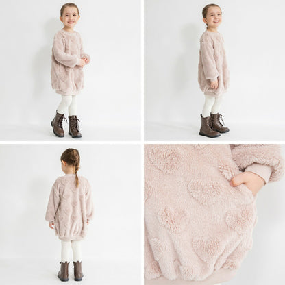 日本童裝 Branshes 毛毛連身裙 80-150cm 女童款 冬季 DRESSES