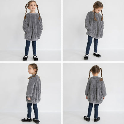 日本童裝 Branshes 毛毛連身裙 80-150cm 女童款 冬季 DRESSES