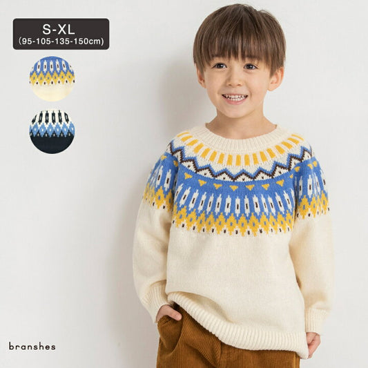 日本童裝 Branshes 針織毛衣 95-150cm 男童款 冬季 TOPS