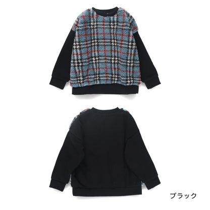 日本童裝 Branshes 抓毛毛毛拼接衛衣 80-150cm 男童款 冬季 TOPS