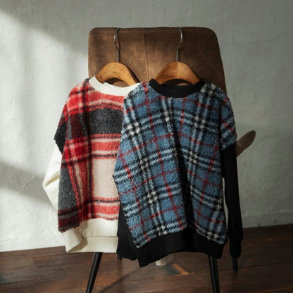 日本童裝 Branshes 抓毛毛毛拼接衛衣 80-150cm 男童款 冬季 TOPS