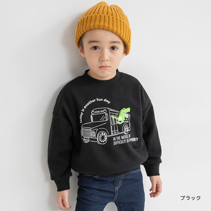 日本童裝 Branshes 抓毛衛衣 80-130cm 男童款 冬季 TOPS 聖誕紅/新年紅