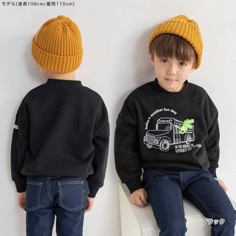 日本童裝 Branshes 抓毛衛衣 80-130cm 男童款 冬季 TOPS 聖誕紅/新年紅