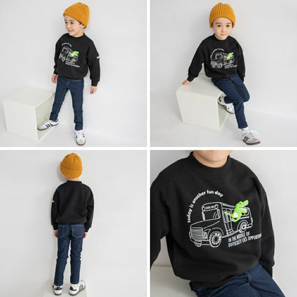 日本童裝 Branshes 抓毛衛衣 80-130cm 男童款 冬季 TOPS 聖誕紅/新年紅