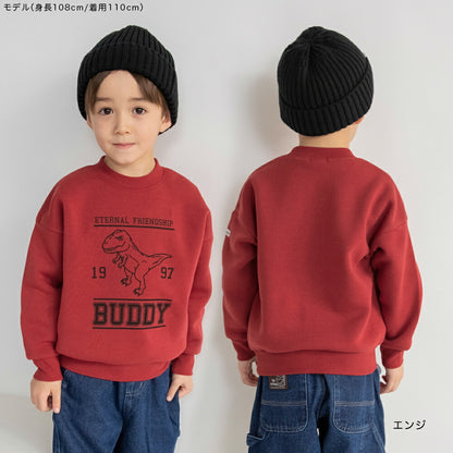 日本童裝 Branshes 抓毛衛衣 80-130cm 男童款 冬季 TOPS 聖誕紅/新年紅