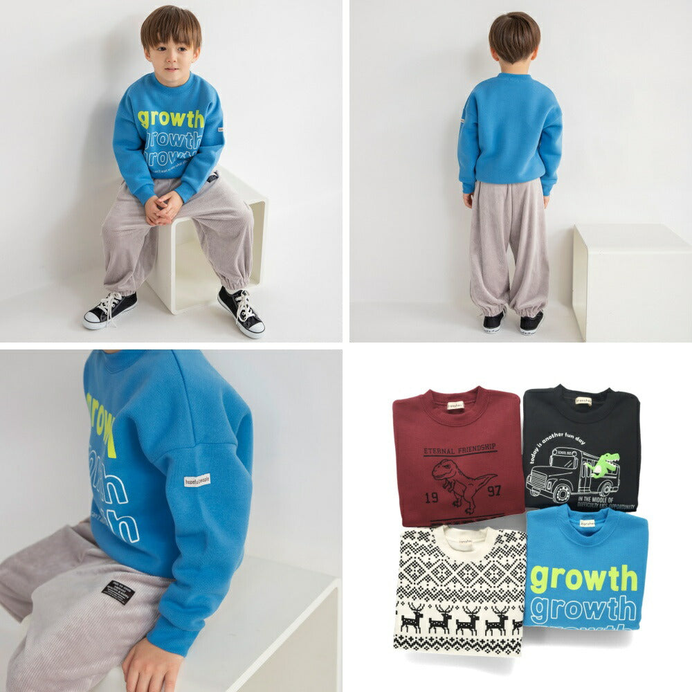 日本童裝 Branshes 抓毛衛衣 80-130cm 男童款 冬季 TOPS 聖誕紅/新年紅