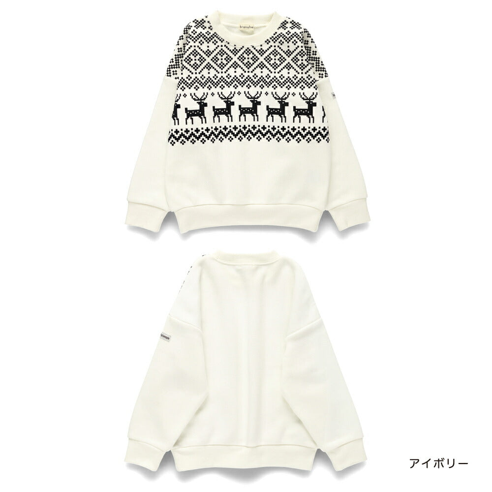 日本童裝 Branshes 抓毛衛衣 80-130cm 男童款 冬季 TOPS 聖誕紅/新年紅