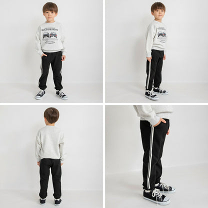 日本童裝 Branshes 抓毛側條紋牛仔褲 80-160cm 男童款 冬季 PANTS