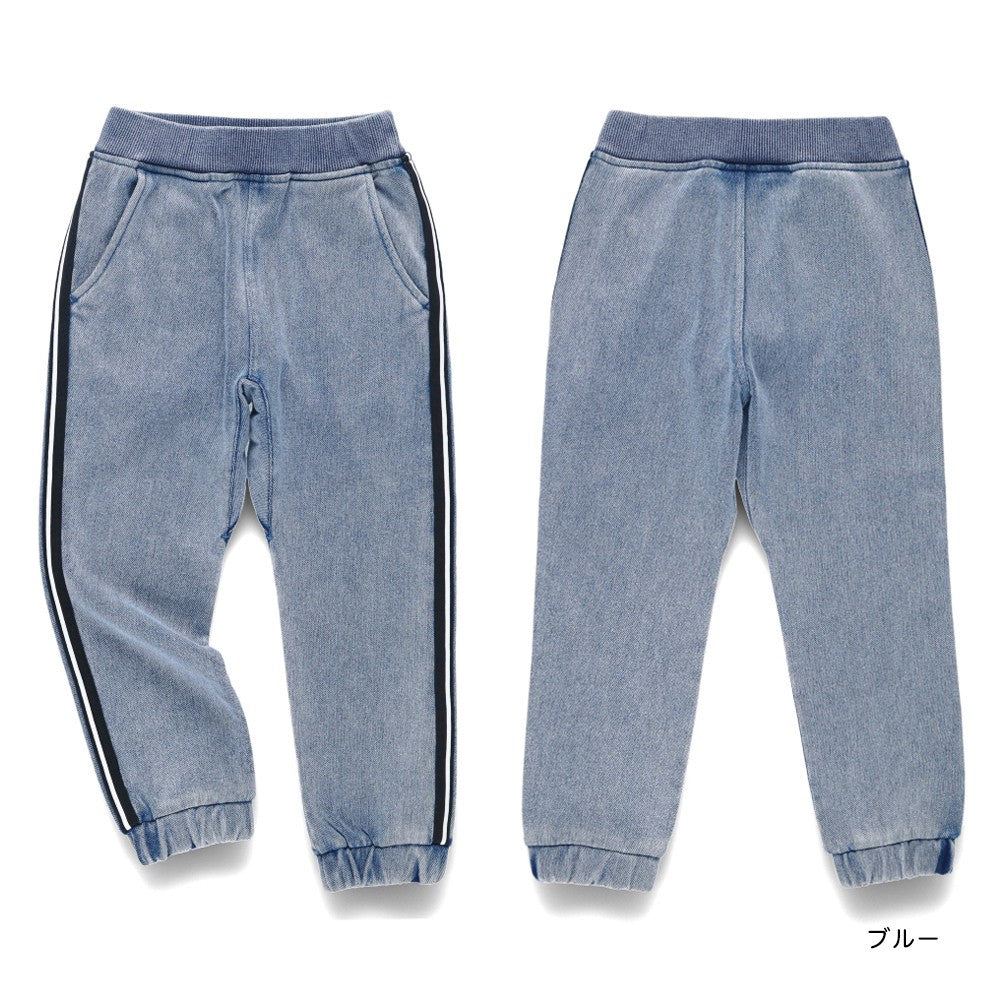 日本童裝 Branshes 抓毛側條紋牛仔褲 80-160cm 男童款 冬季 PANTS