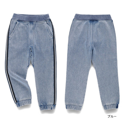 日本童裝 Branshes 抓毛側條紋牛仔褲 80-160cm 男童款 冬季 PANTS