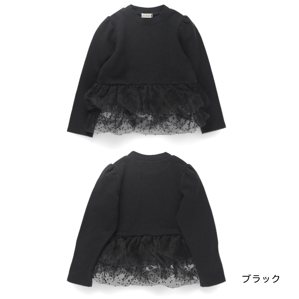 日本童裝 Branshes 抓毛泡泡紗上衣 80-150cm 女童款 冬季 TOPS