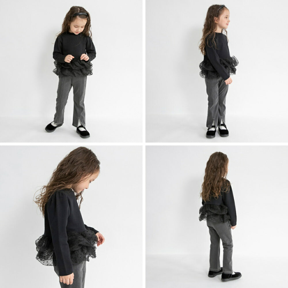 日本童裝 Branshes 抓毛泡泡紗上衣 80-150cm 女童款 冬季 TOPS