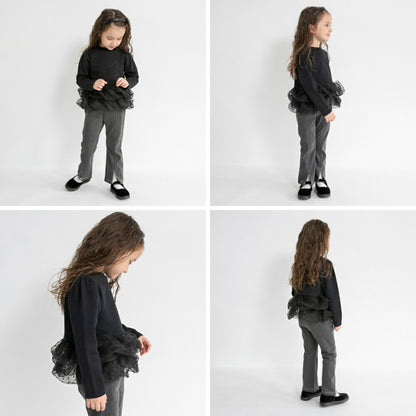 日本童裝 Branshes 抓毛泡泡紗上衣 80-150cm 女童款 冬季 TOPS