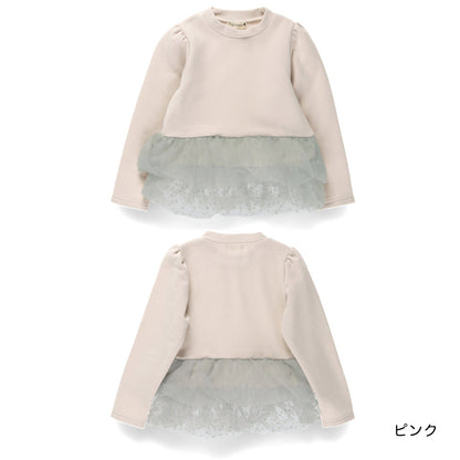 日本童裝 Branshes 抓毛泡泡紗上衣 80-150cm 女童款 冬季 TOPS