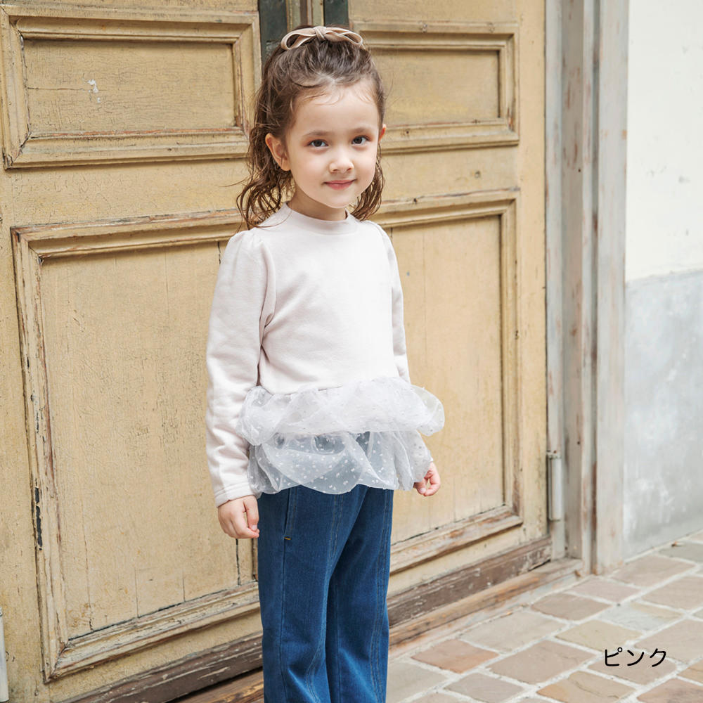 日本童裝 Branshes 抓毛泡泡紗上衣 80-150cm 女童款 冬季 TOPS