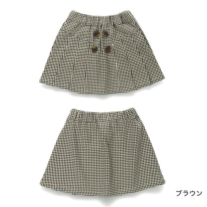 日本童裝 Branshes 磨毛褶邊短裙 80-150cm 女童款 冬季 SKIRTS