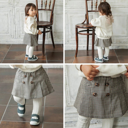 日本童裝 Branshes 磨毛褶邊短裙 80-150cm 女童款 冬季 SKIRTS