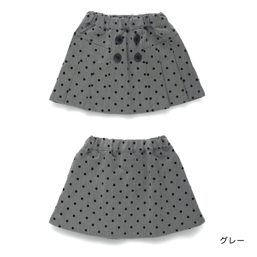 日本童裝 Branshes 磨毛褶邊短裙 80-150cm 女童款 冬季 SKIRTS