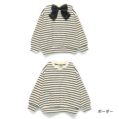 日本童裝 Branshes 緞帶針織上衣 80-150cm 女童款 冬季 TOPS